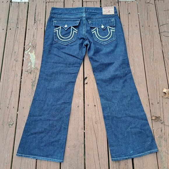 True Religion Men's Billy Blue Jeans Flare Denim Size 40X32 - Picture 1 of 11